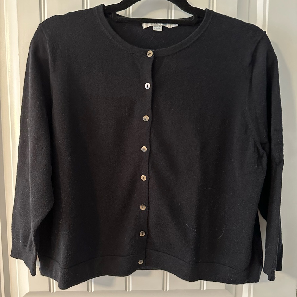 Boden Favorite Cardigan 3/4 Sleeve Black Size XL